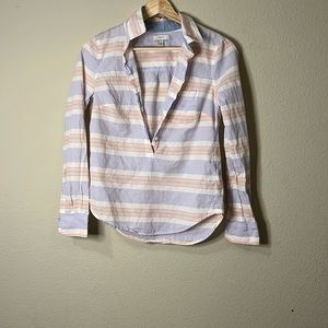 J. Crew Pink and Purple striped long sleeve